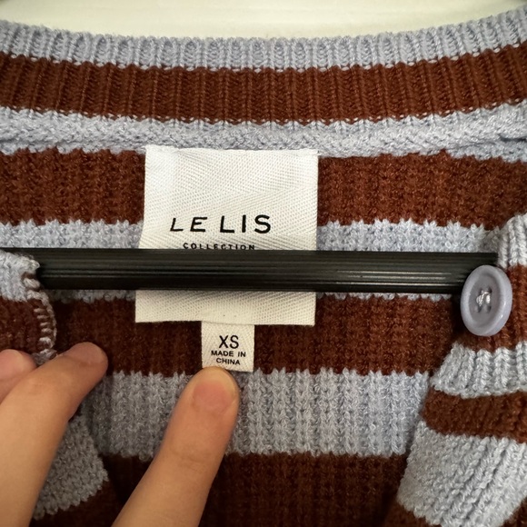 Grey Bandit Brown and Lavender Striped Cardigan - Picture 5 of 7